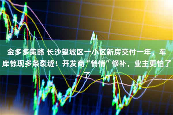 金多多策略 长沙望城区一小区新房交付一年，车库惊现多条裂缝！开发商“悄悄”修补，业主更怕了